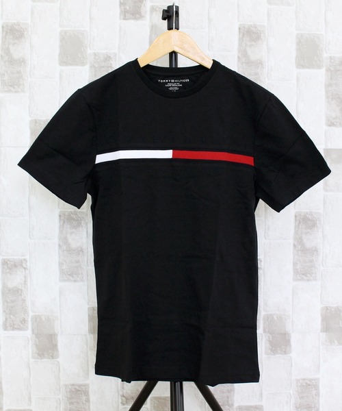 TOMMY HILFIGER tシャツ フラッグ＆ロゴ刺繍 半袖Tシャツ メンズ