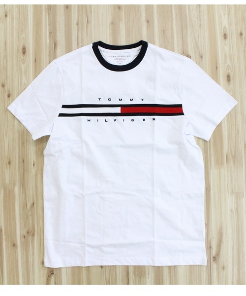 TOMMY HILFIGER tシャツ フラッグ＆ロゴ刺繍 半袖Tシャツ メンズ