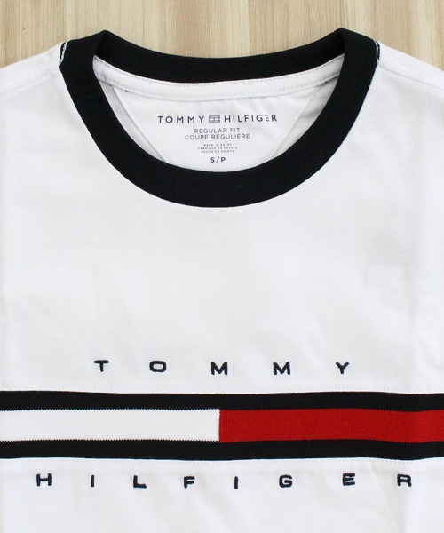   トミー ヒルフィガー フラッグ＆ロゴ刺繍Tシャツ TOMMY HILFIGER tシャツ フラッグ＆ロゴ刺繍 半袖Tシャツ メンズ