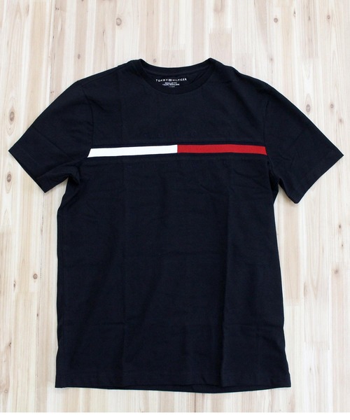   トミー ヒルフィガー フラッグ＆ロゴ刺繍Tシャツ TOMMY HILFIGER tシャツ フラッグ＆ロゴ刺繍 半袖Tシャツ メンズ