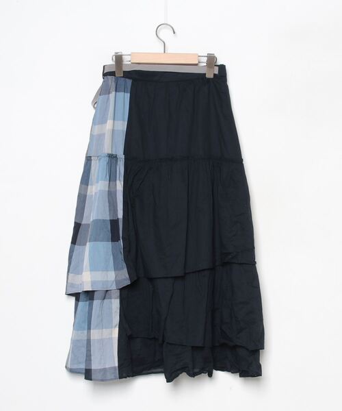 BLUE LABEL CRESTBRIDGE」 ロングスカート 38 ブラック レディース 