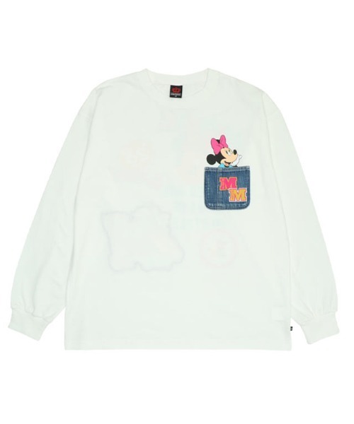 Disney（ディズニー） tシャツ 親子お揃い デニムポケット ロンT 9688A