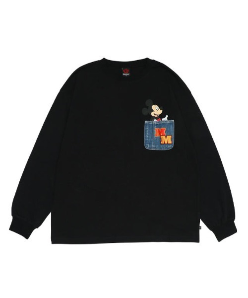 Disney（ディズニー） tシャツ 親子お揃い デニムポケット ロンT 9688A