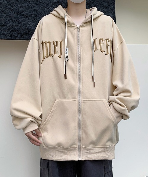 パーカー 「FVLMEN」logo embroidery zip parka/ロゴ 刺繍 ジップ