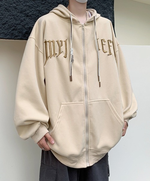 パーカー 「FVLMEN」logo embroidery zip parka/ロゴ 刺繍 ジップ