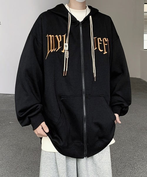 パーカー 「FVLMEN」logo embroidery zip parka/ロゴ 刺繍 ジップ