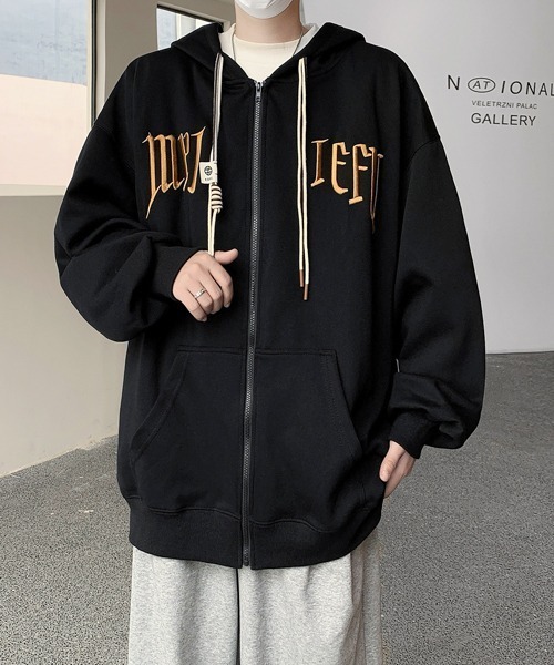 パーカー 「FVLMEN」logo embroidery zip parka/ロゴ 刺繍 ジップ