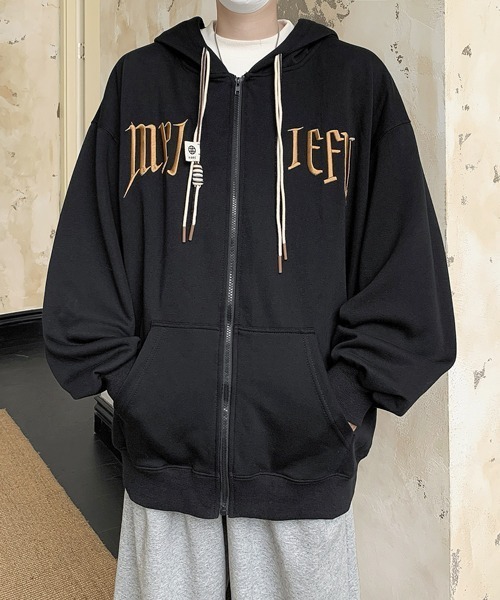 パーカー 「FVLMEN」logo embroidery zip parka/ロゴ 刺繍 ジップ