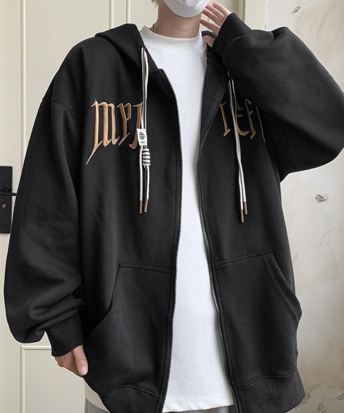 パーカー 「FVLMEN」logo embroidery zip parka/ロゴ 刺繍 ジップ