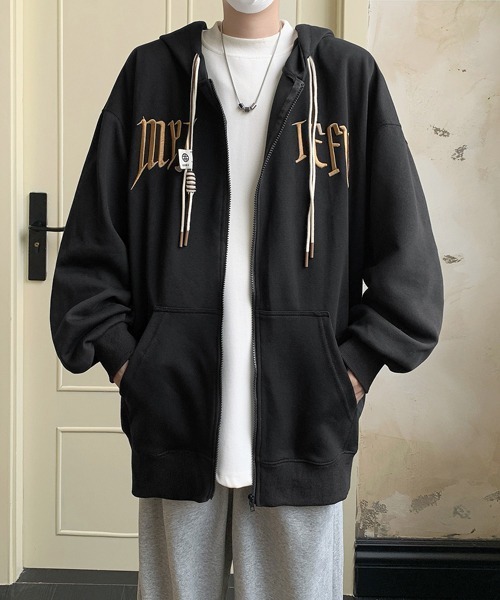 パーカー 「FVLMEN」logo embroidery zip parka/ロゴ 刺繍 ジップ