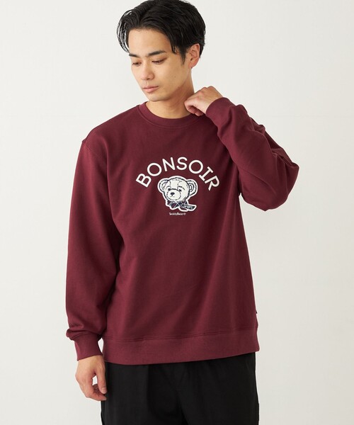 【希少カラー】BEAR ベアー ビックロゴ トレーナー スウェット 赤 L Bear USA