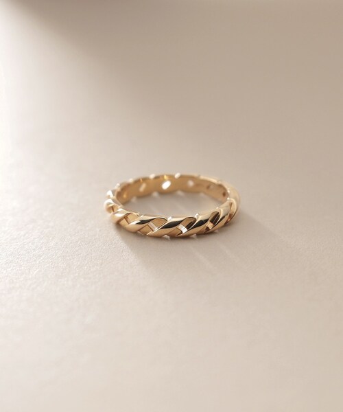 COCOSHNIK（ココシュニック） 指輪 リング K10メッシュパターン リング