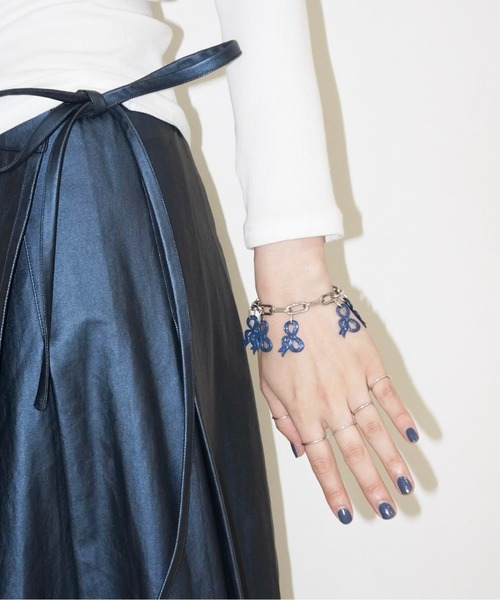 musubore ブレスレット colored ribbon charm bracelet / リボン