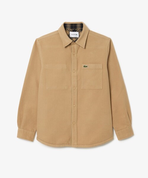 LACOSTE（ラコステ） シャツ 無地 チェック柄 リバーシブルフランネル