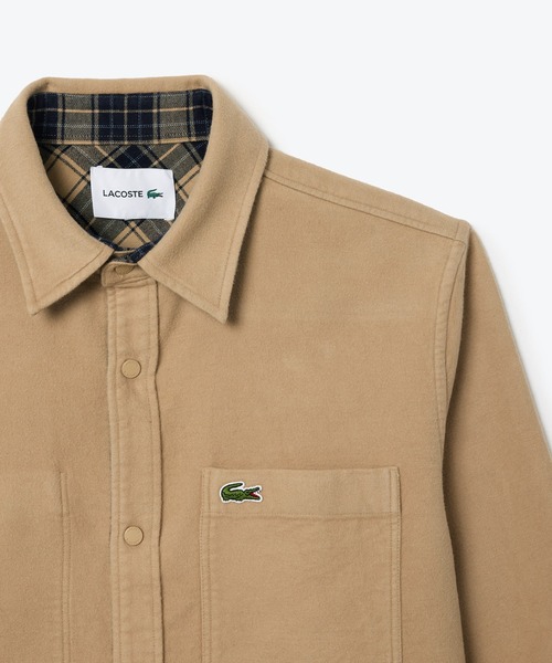 LACOSTE（ラコステ） シャツ 無地 チェック柄 リバーシブルフランネル 