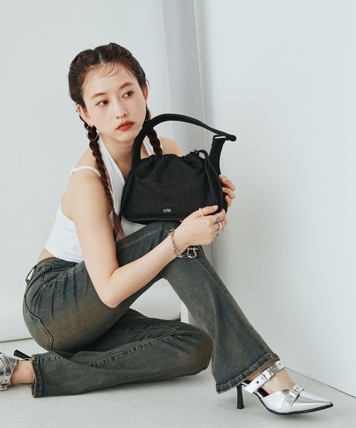 GYDA WEB限定商品ワンハンドルデニムハンドバッグ GYDA ハンドバッグ 「WEB限定商品」ワンハンドルデニム
