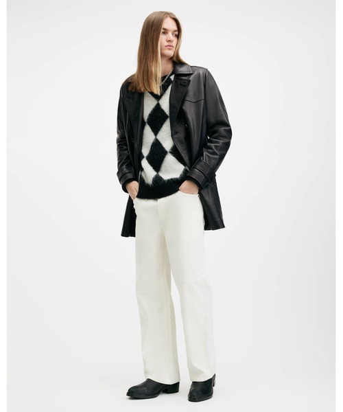 ALLSAINTS コート ジャケット KESSLER DOUBLE BREASTED LEATHER