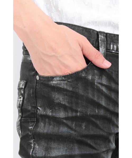 ジーンズ TORNADO MART∴ペイントクリアコーティングシューカットデニム メンズの画像