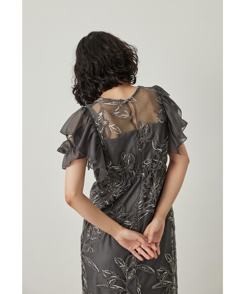 niana（ニアナ） ドレス フェザーフラワーフレアスリーブドレス 結婚式