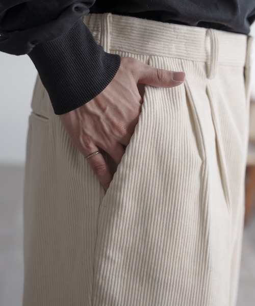 epnok パンツ コーデュロイワイドパンツ メンズ : ZOZOTOWN