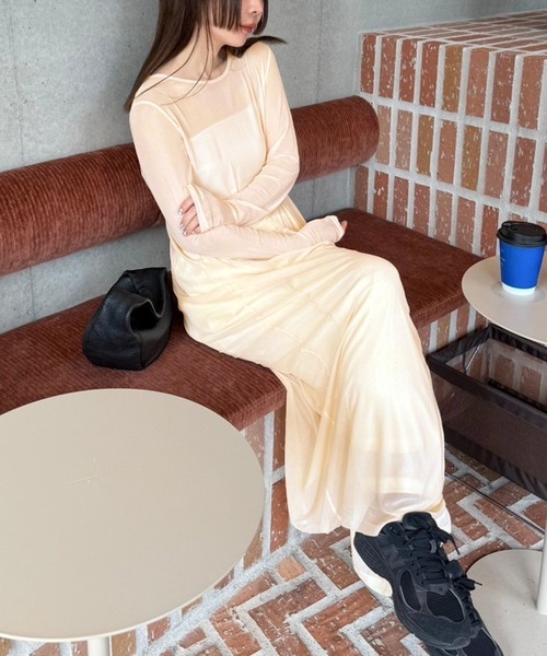 ワンピース シアーストレッチロングワンピース : ZOZOTOWN Yahoo!店