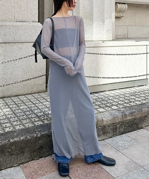 ワンピース シアーストレッチロングワンピース : ZOZOTOWN Yahoo!店