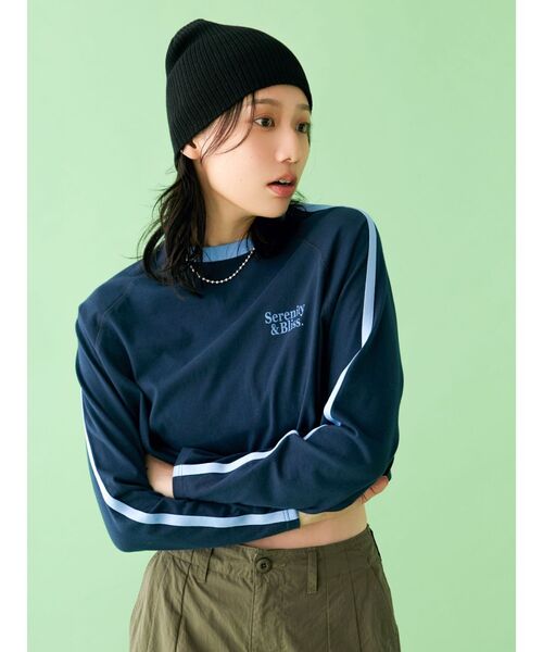 Ungrid（アングリッド） tシャツ 「WEB限定」サイドラインラグラン