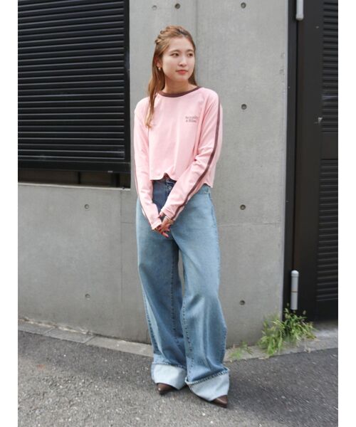 Ungrid（アングリッド） tシャツ 「WEB限定」サイドラインラグラン