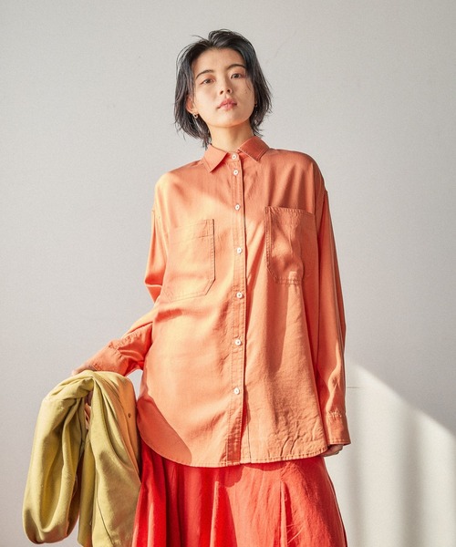 【ORANGE】2WAYボリュームシャツブラウス URBAN RESEARCH ROSSO - 【ORANGE】2WAYボリュームシャツブラウスの