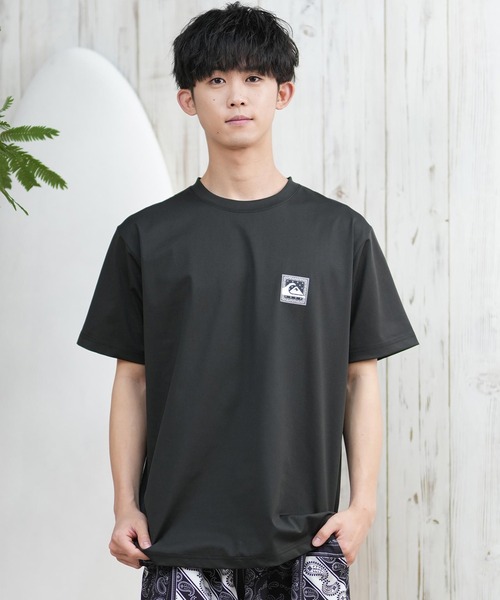 RASH 黒　シルバー　ラッシュガード L 激レア　ビンテージ　オーバーサイズ Quiksilver（クイックシルバー） ラッシュガード メンズ レディース