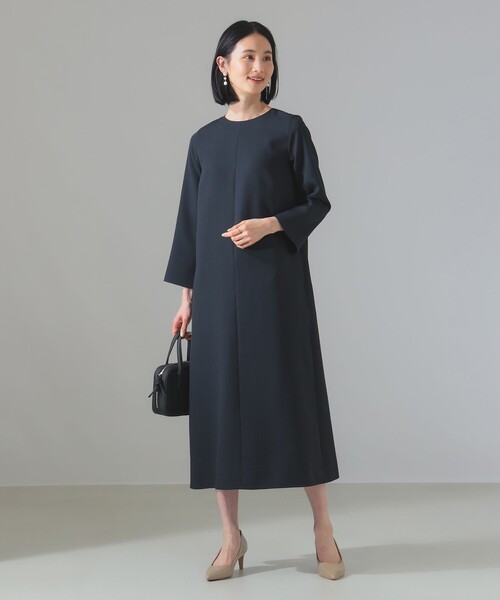 激安/新作 Demi-Luxe BEAMS ワンピース ヴィスコース バックタック ロング ワンピース