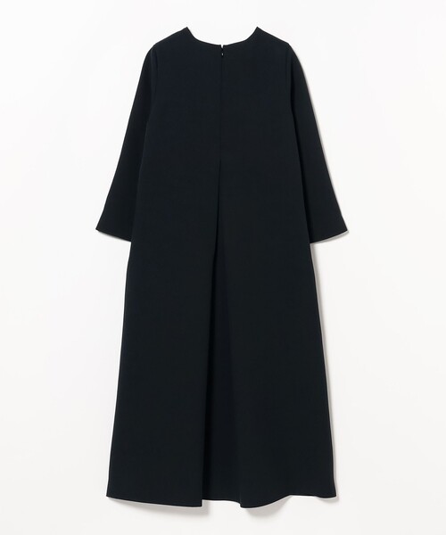 Demi-LuxeBEAMSヴィスコースバックタックロングスリーブ ワンピース Demi-Luxe BEAMS ワンピース ヴィスコース バックタック ロング