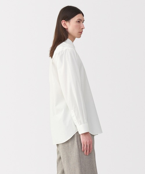 【MUJI Labo】紳士 ウール混レギュラーカラーシャツ XL ベージュ MUJI Labo ウール混レギュラーカラーシャツはクワイエット