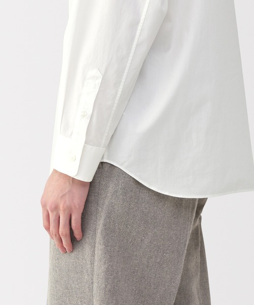 MUJI Labo ウール混レギュラーカラーシャツ ライトグレー サイズS MUJI Labo ウール混レギュラーカラーシャツはクワイエット