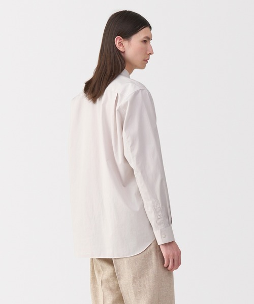 MUJI Labo コットンシャツジャケット　スカイブルー　ストライプ　M MUJI Labo〕紳士 コットンシャツジャケット（その他アウター