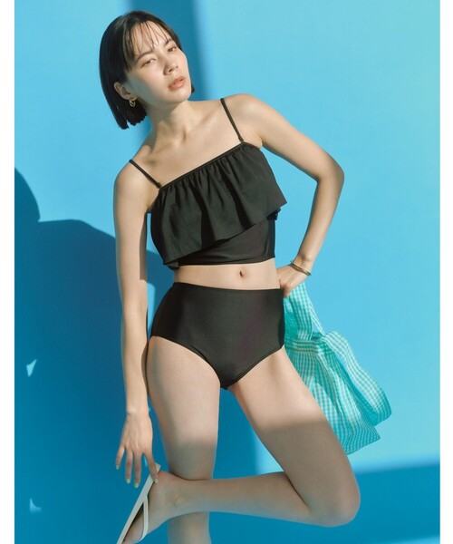 green label relaxing 水着 green label relaxing 水着 フレアトップ＆ショーツ スイム