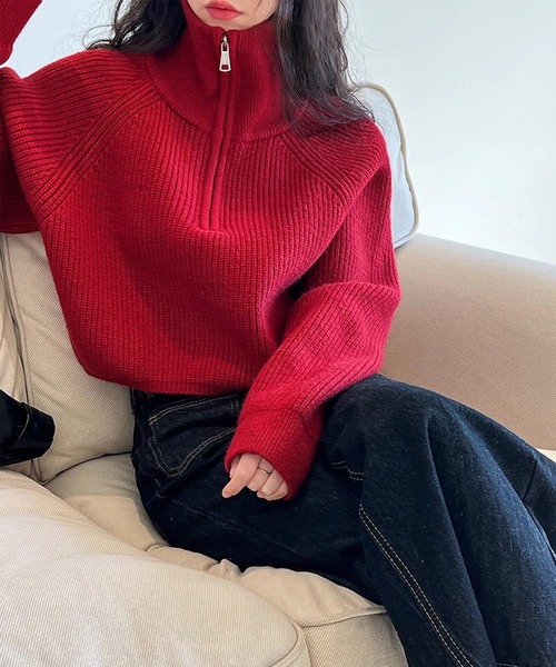 「SpRay」 長袖ニット FREE アイボリー レディース_画像3