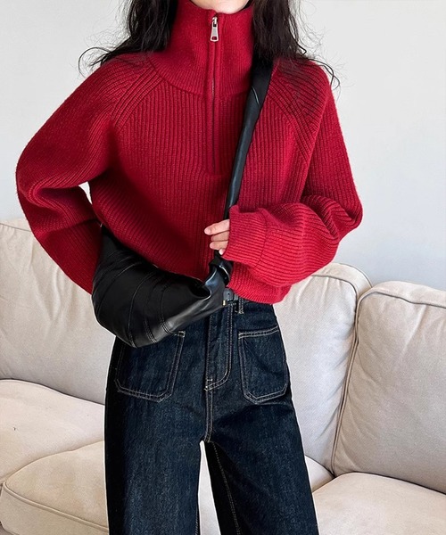 「SpRay」 長袖ニット FREE アイボリー レディース_画像5