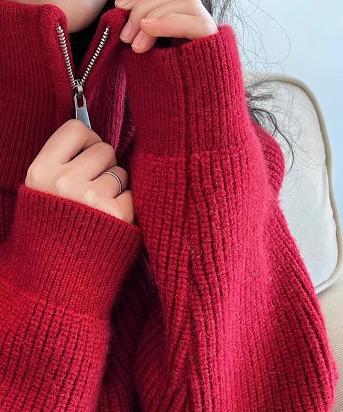 「SpRay」 長袖ニット FREE アイボリー レディース_画像9