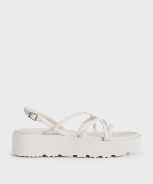 CHARLES ＆ KEITH（チャールズ&キース） 厚底 サンダル アシメトリック