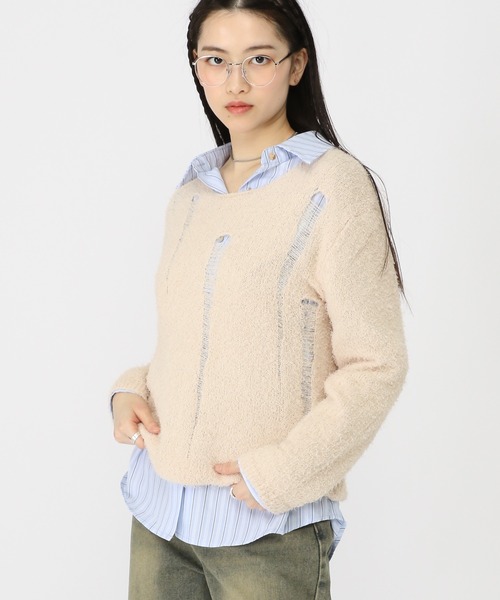 ALAND ニット セーター 3.3Field Trip／ダメージクラフトニット