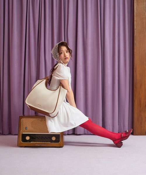ボウクリスタルパール スリングバックメリージェーンパンプス CHARLES ＆ KEITH パンプス ボウクリスタルパール スリング