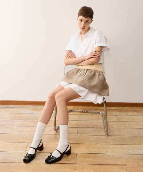 CHARLES ＆ KEITH パンプス ボウクリスタルパール スリング