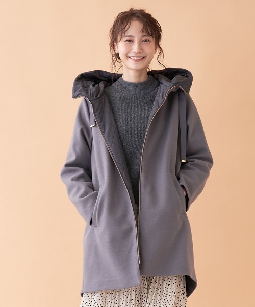 「en recre」 コート 2 ライトグレー レディース_画像2