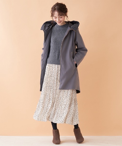 「en recre」 コート 2 ライトグレー レディース_画像5