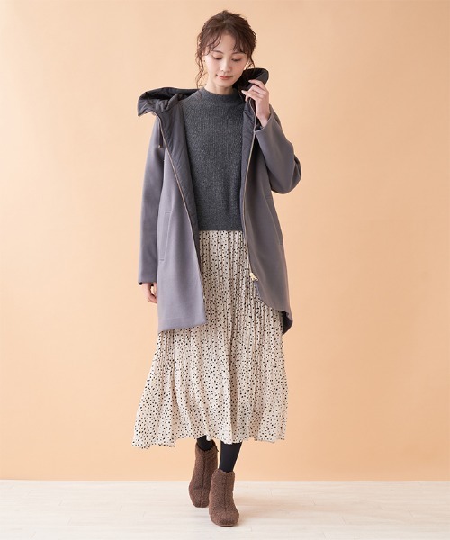 「en recre」 コート 2 ライトグレー レディース_画像9