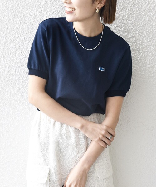 新品 SHIPS any別注LACOSTE: PIQUE クルーネック Tシャツ SHIPS any別注】LACOSTE: PIQUE クルーネック Tシャツ 24SS （Tシャツ