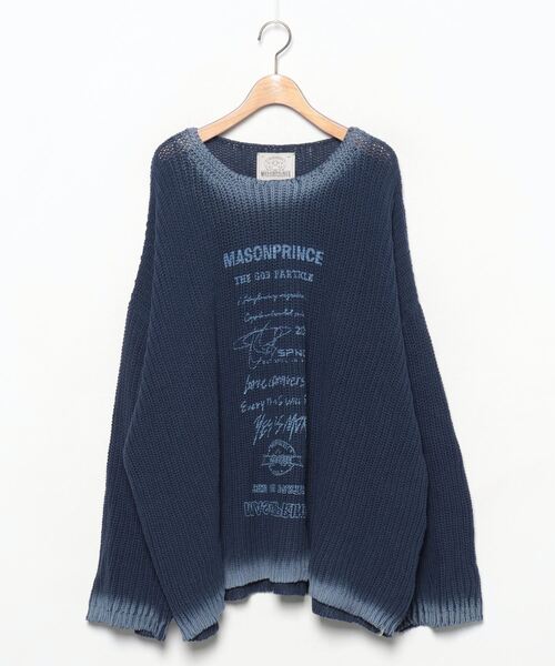 MASONPRINCE 「MASONPRINCE」 長袖ニット X-LARGE ネイビー