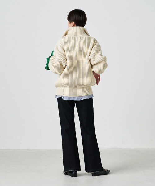 「NOLLEY'S」 「Oldderby Knitwear」長袖ニット FREE グレー レディース_画像6