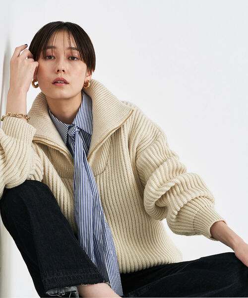「NOLLEY'S」 「Oldderby Knitwear」長袖ニット FREE グレー レディース_画像8